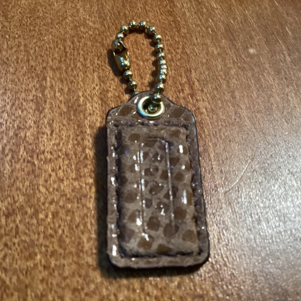 Coach Tan/Brown Bag Tag/Hang Tag
